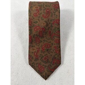 Vintage Liberty of London Brown 100-% Silk Paisley Men’s Tie